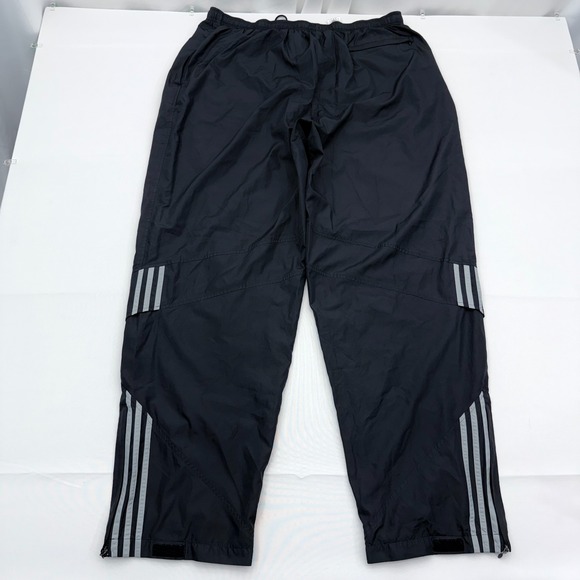 Vintage Y2K Adidas Windbreaker Track Pants Mens 2XL Ankle Zip Baggy Wide Leg - Picture 2 of 11